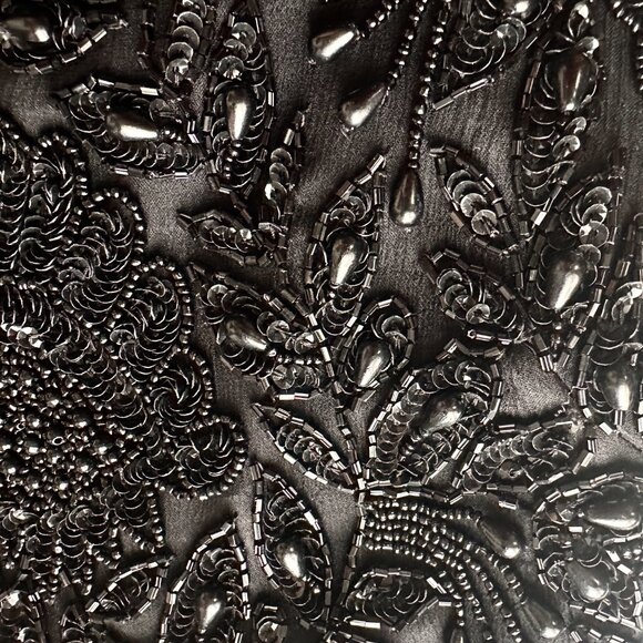 Vintage Laurence Kazar Black beaded gown - Picture 11 of 12